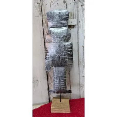 Etched Metal Nutcracker 8x27in