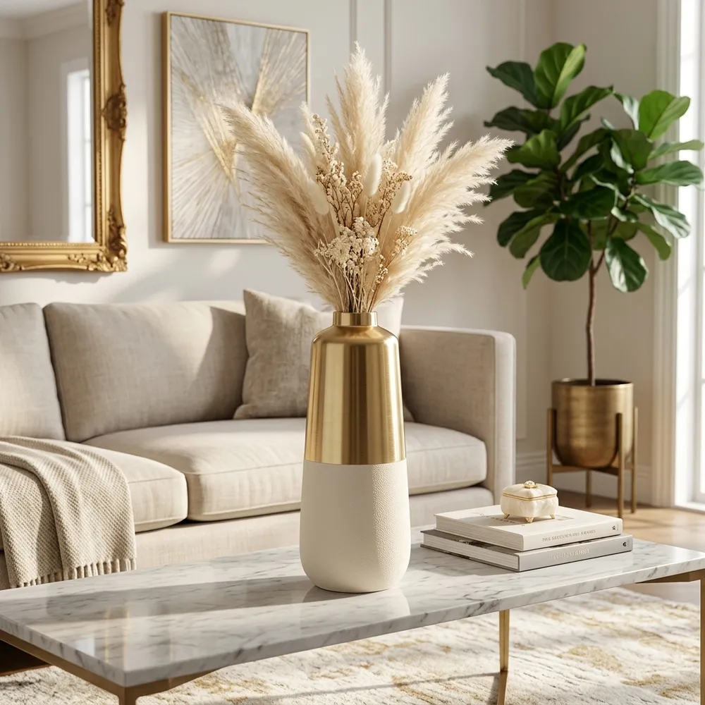 ALBARUN GOLD VASE 18 (IN)