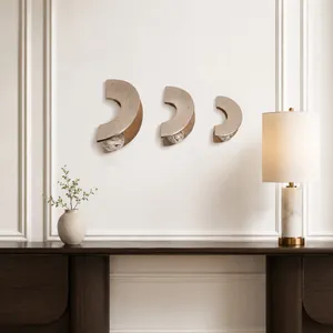 PRESTONWOOD SET OF 3 SILVER WALL SCULPTURES 13 (IN) 2