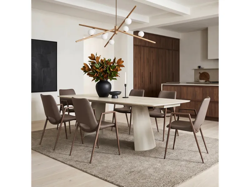 Desi Dining Chair Brown & Walnut 10