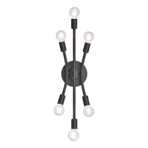 Xavier 19.75'' Wide 6-Light Vanity Light - Matte Black 7