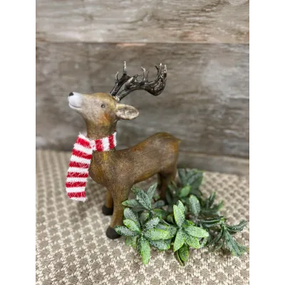 Standing Deer W Scarf 8x11in