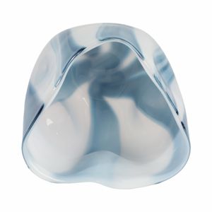BIRCHBURN BLUE GLASS VASE 8 (IN) 7