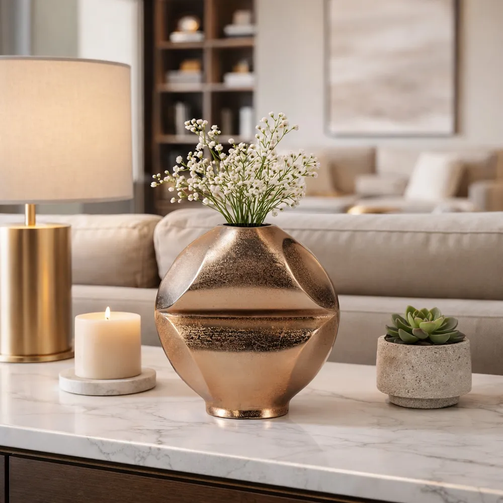 FORBESDALE GOLD VASE 9 (IN)