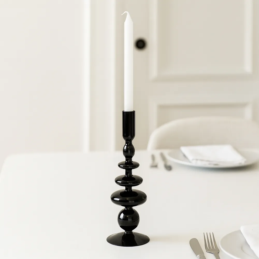 ELLENLAND BLACK CANDLE HOLDER 11 (IN)