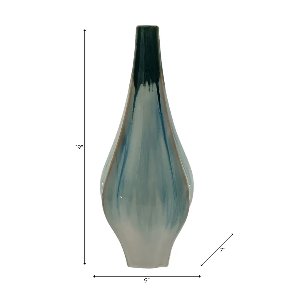 SLATERFORD GREEN VASE 19 (IN)