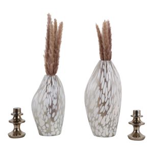 SLATETON SET OF 2 WHITE JARS 13 (IN) 3
