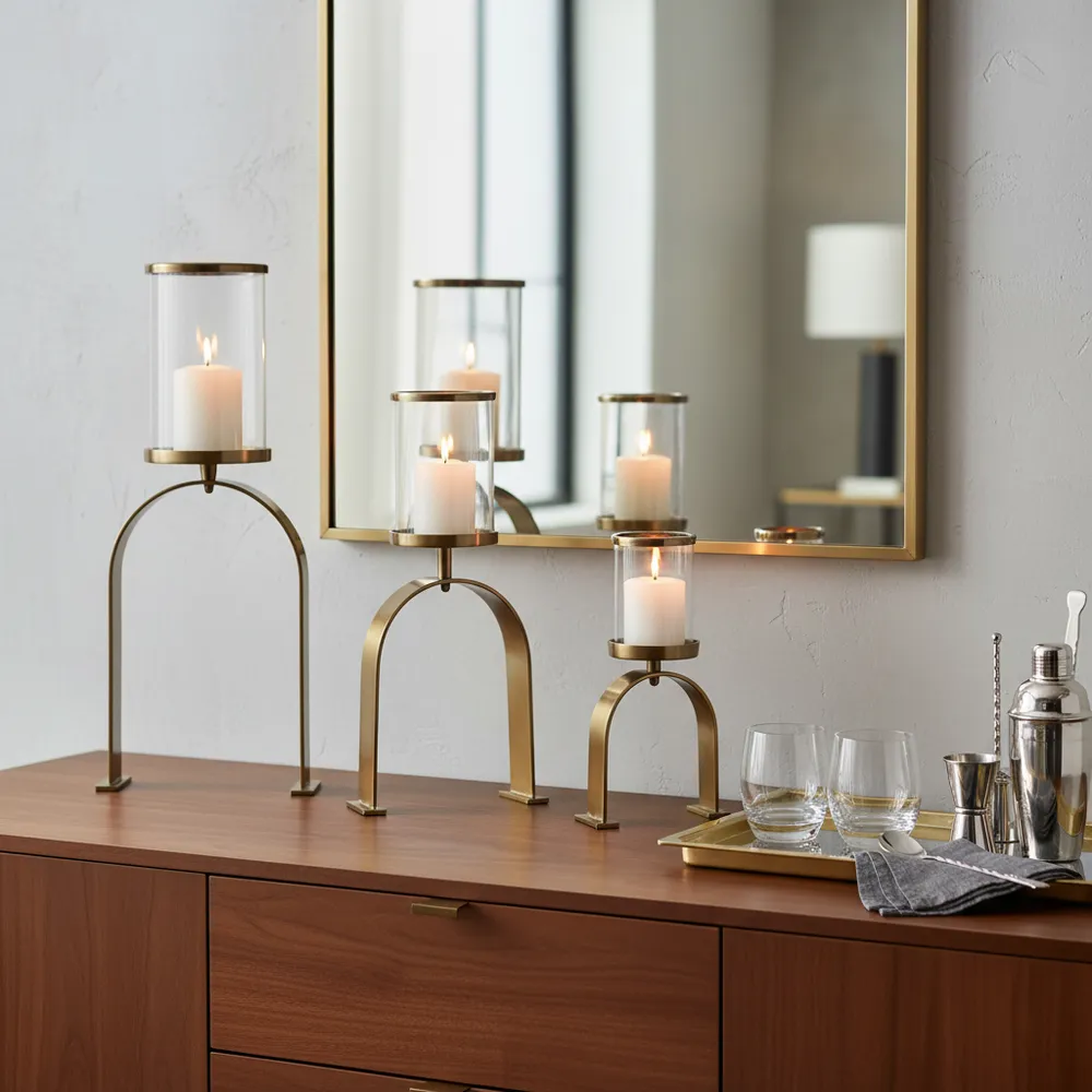 FLYNN GOLD CANDLE HOLDER 22 (IN)
