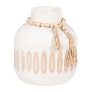 PEARLLAND WHITE VASE 8 (IN) 3