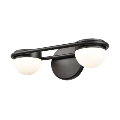 Nelly 14″ Wide 2-Light Vanity Light - Matte Black