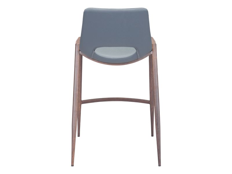 Desi Counter Stool Azure Gray & Walnut 5