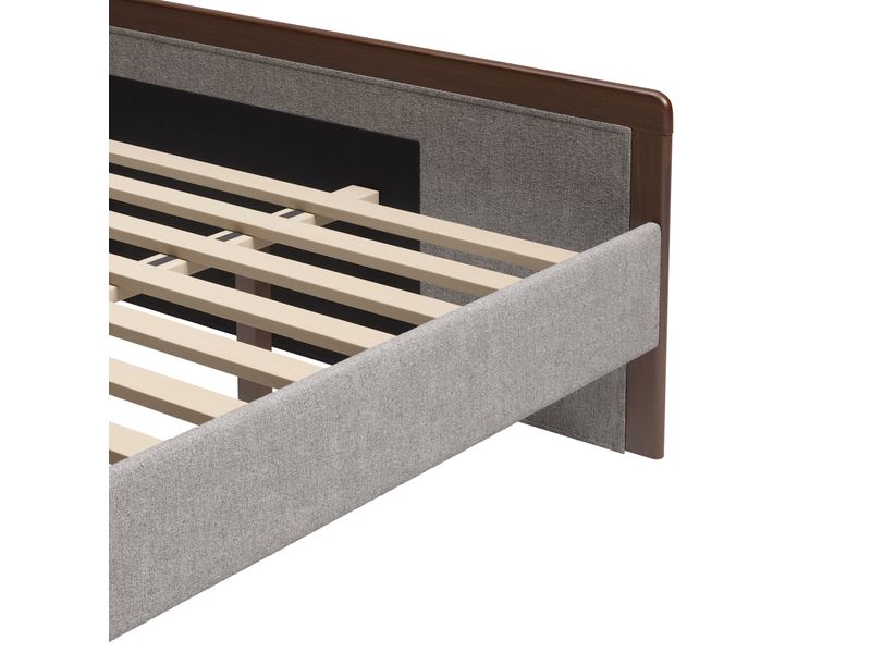 Somune King Bed Gray & Walnut 7