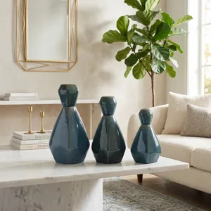 GIFFORDCLIFF SET OF 3 BLUE VASES 13 (IN) 2