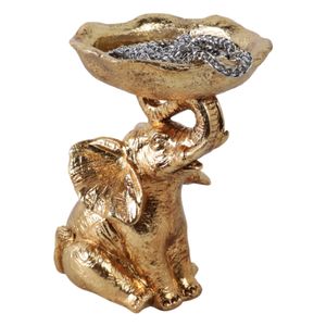 6X5" BOWL ON ELEPHANT TRUNK, GOLD 3