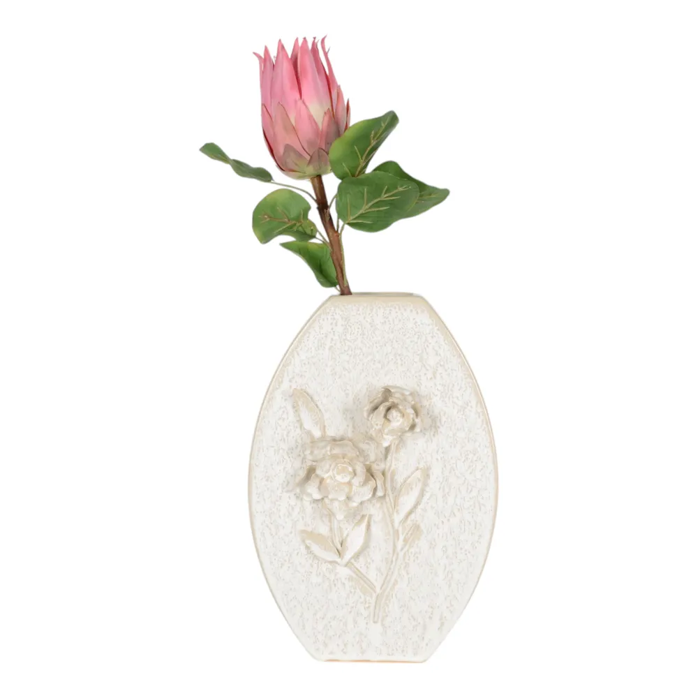 HAYESTON WHITE VASE 15 (IN)