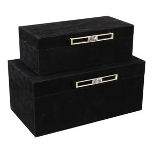GRANLEYBURN SET OF 2 BLACK BOXES 6 (IN) 6