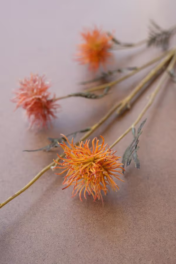 Artificial Orange Flower Spray