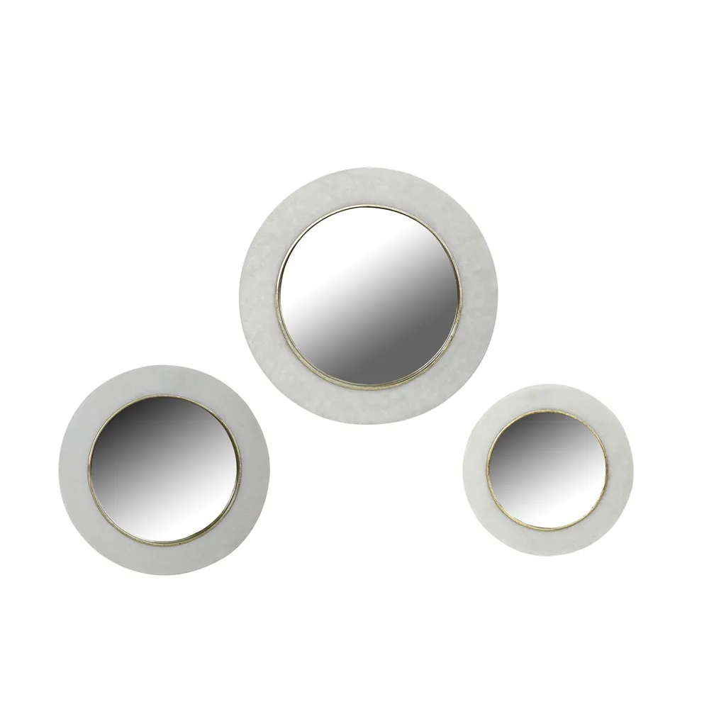 BRAMWORTH SET OF 3 WHITE MIRRORS 18 (IN)