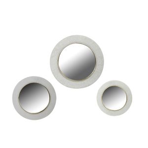 BRAMWORTH SET OF 3 WHITE MIRRORS 18 (IN) 1