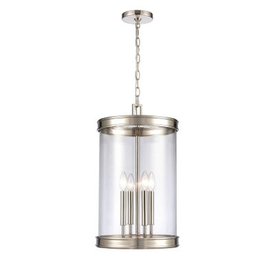 Mendoza 12.75″ Wide 4-Light Pendant - Polished Nickel