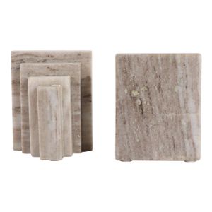 BECKETTDALE SET OF 2 TAN BOOKENDS 5 (IN) 6