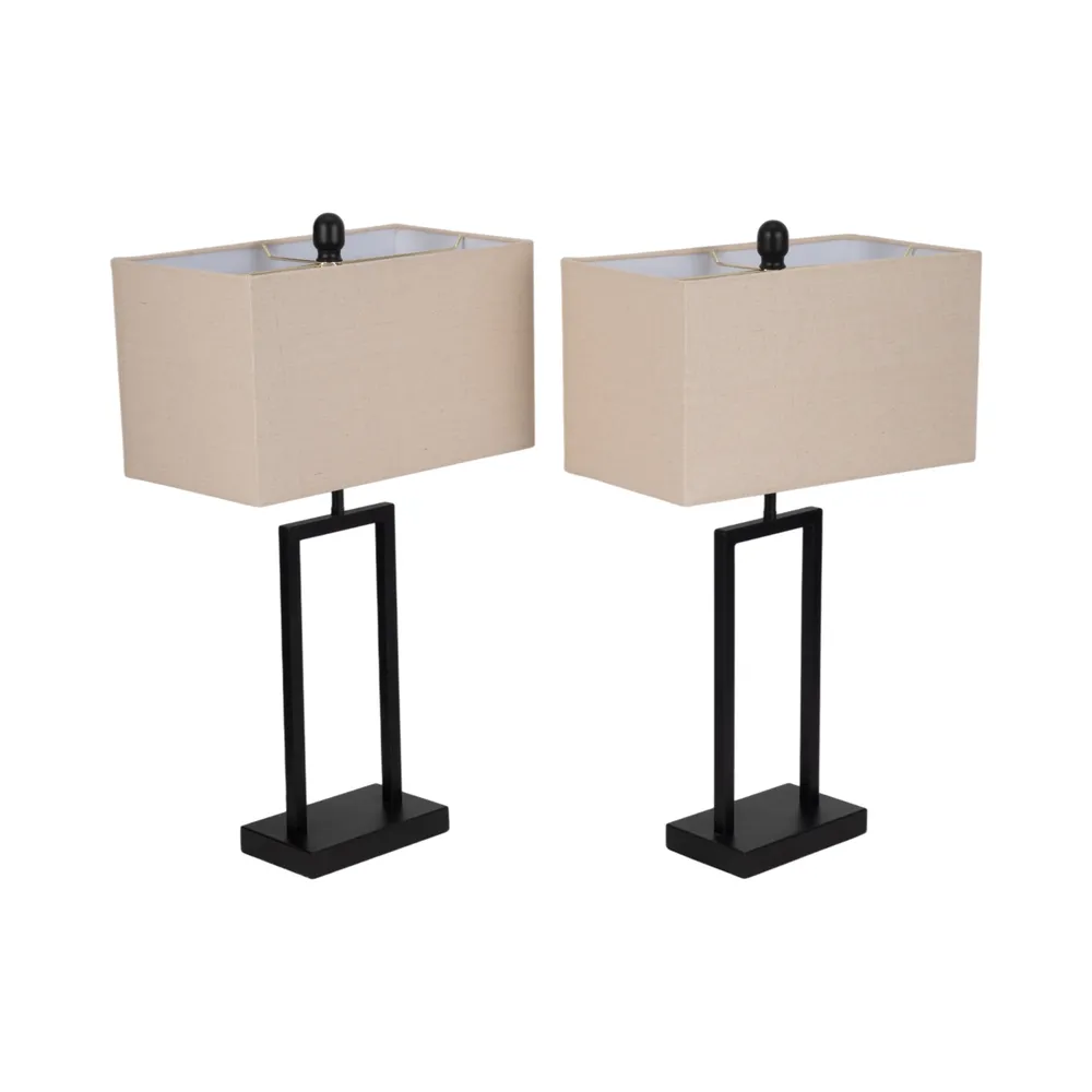 HEDLEYHAVEN SET OF 2 BLACK LAMPS 25 (IN)