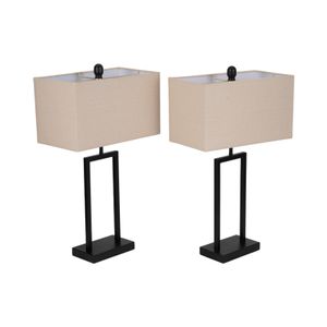 HEDLEYHAVEN SET OF 2 BLACK LAMPS 25 (IN) 4