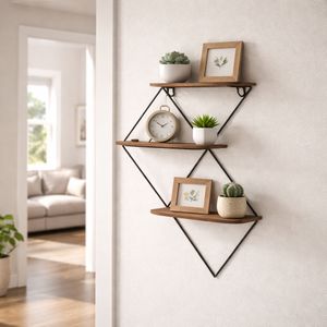 WALTBEACH BROWN WALL SHELF 21 (IN) 9