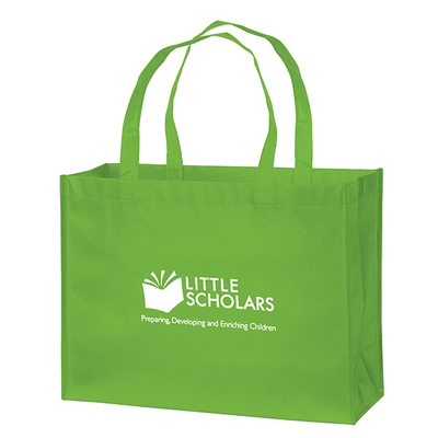 LARGE NONWOVEN PROMO TOTE - LIME