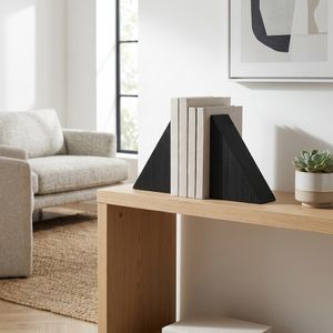 ALECSHAW SET OF 2 BLACK BOOKENDS 8 (IN) 2