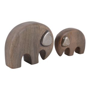HESTONFORD SET OF 2 BROWN DECOR 4 (IN) 3
