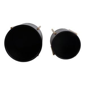 HAYFORDTON SET OF 2 BLACK PLANTER 23 (IN) 8