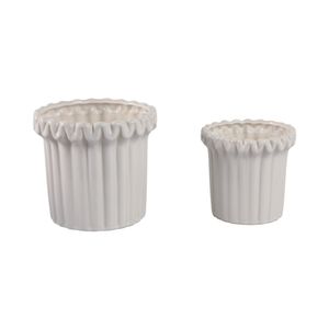 WALTONSTONE SET OF 2 IVORY PLANTER 8 (IN) 3