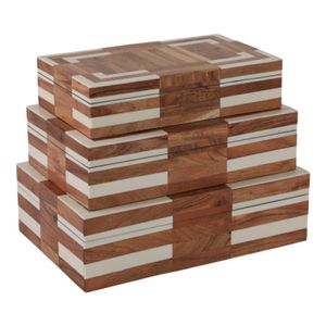 FORRESTCLIFF SET OF 3 IVORY BOXES 4 (IN) 8