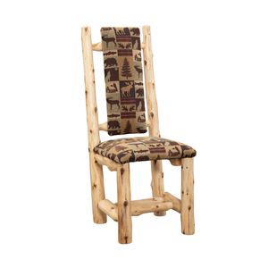 Cedar High Back Upholstered Side Chair - Coffee - Customer's Own Material 3