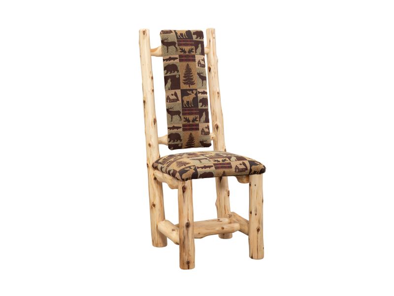 Cedar High Back Upholstered Side Chair - Coffee - Customer's Own Material 3