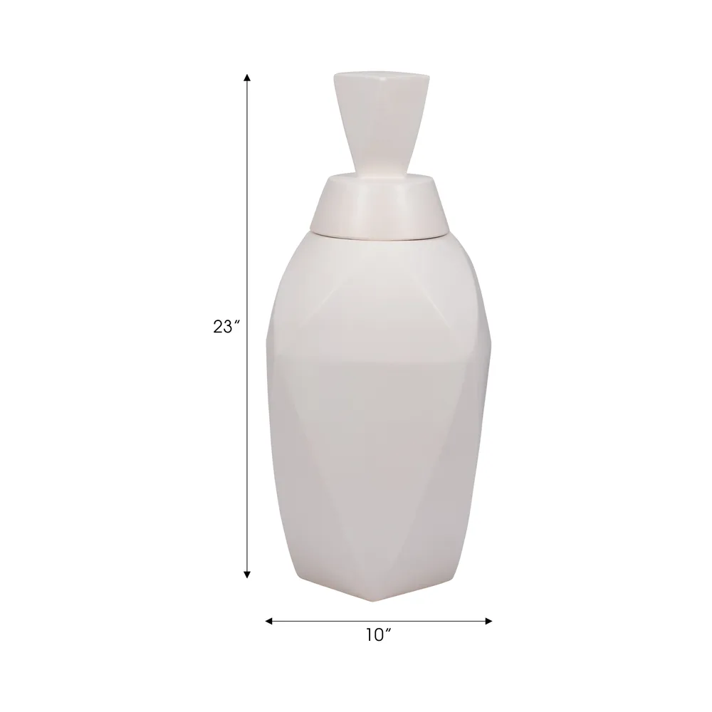 HALTONWORTH WHITE VASE 23 (IN)