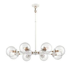 Boudreaux 36'' Wide 8-Light Chandelier - Matte White 1