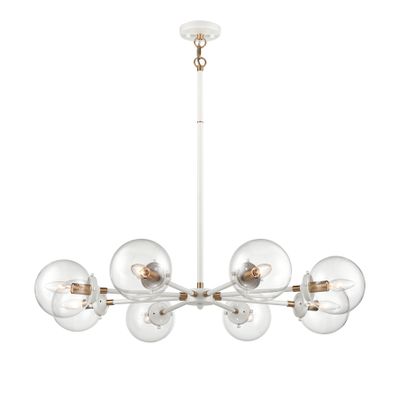 Boudreaux 36″ Wide 8-Light Chandelier - Matte White