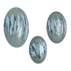 Spindrift Dimensional Wall Art - Set of 3 Seafoam Green Enamel 5