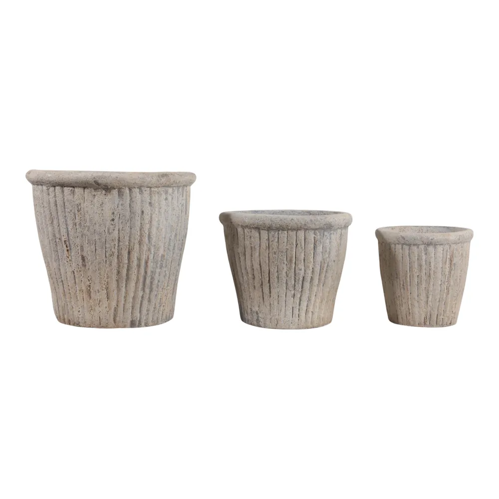 DREW SET OF 3 TAN PLANTER 13 (IN)