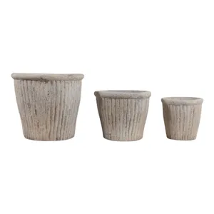 DREW SET OF 3 TAN PLANTER 13 (IN) 1