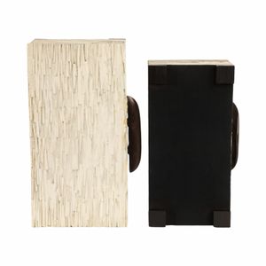DIXONLEY SET OF 2 IVORY BOXES 4 (IN) 8
