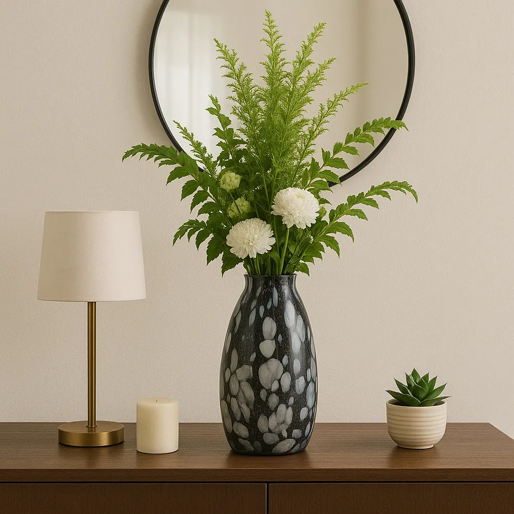 GAIGEMILL GRAY GLASS VASE 20 (IN)