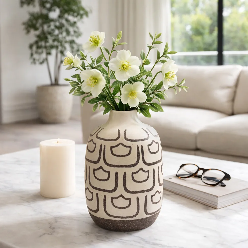 BARLOWBEACH IVORY VASE 10 (IN)