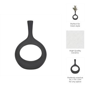 HALSEYOAK GRAY VASE 24 (IN) 10