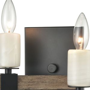 Stone Manor 7'' High 2-Light Sconce - Matte Black 4