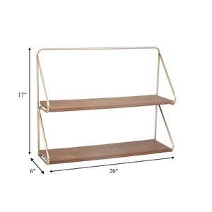 LUCASDALE GOLD WALL SHELF 17 (IN) 3