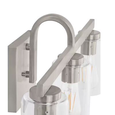 Melina 22″ Wide 3-Light Vanity Light - Brushed Nickel