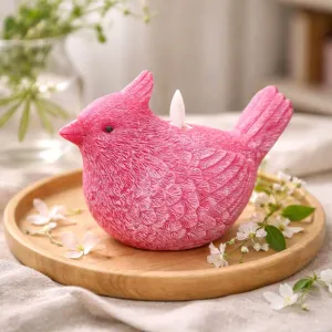 Cardinal Shaped Moving Flame LED Candle 6.1x4.3x3.5in 1